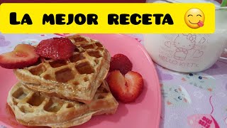 COMO HACER WAFFLES DE AVENA  RECETA FACIL🧇😍 [upl. by Notsej576]