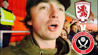 BEATEN BY BORO  MIDDLESBROUGH V SHEFFIELD UNITED MATCHDAY VLOG [upl. by Merceer]