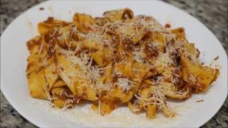 Making Pappardelle Bolognese at Home [upl. by Reppep]