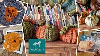 🎃 STUDIO VLOG 45  Pumpkins are in prepping for Yarndale crochet relaxation and business talk 👔 [upl. by Aynotahs]