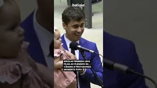 NIKOLAS FERREIRA LEVA FILHA AO PLENÁRIO DA CÂMARA E PROTAGONIZA MOMENTO FOFO [upl. by Maxie]