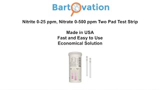 How to Use Bartovation Nitrite  Nitrate Two Pad Test Strips [upl. by Elocon]