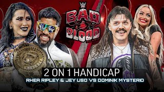 Rhea Ripley vs Dominik Mysterio Full Match WWE Bad Blood 2024 Highlights [upl. by Osugi]