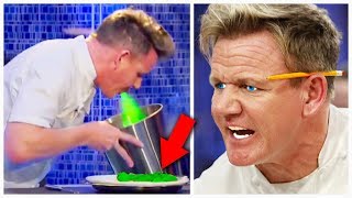 10 Times Gordon Ramsay SPITS OUT FOOD Hells Kitchen [upl. by Yecnuahc]