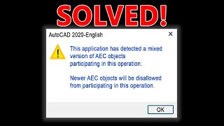 This application has detected a mixed version of AEC objects participating in this operationError [upl. by Dorej]