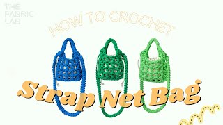 스트랩 네트백  HOW TO CROCHET  STRAP NET BAG DIY [upl. by Ambert]