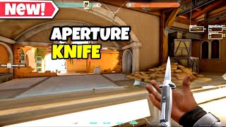 Valorant New APERTURE STILETTO Knife in Game Showcase amp Animations  New Aperture Melee Leaks [upl. by Ellehcit]