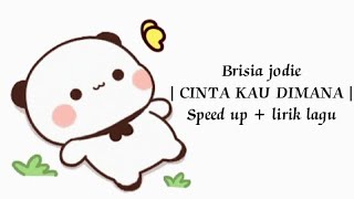 Brisia jodie  CINTA KAU DIMANA  Speed up  Lirik lagu [upl. by Niels]