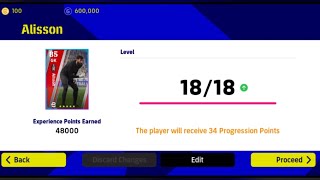 How to train Alisson to max level in efootball 2023 🔥Alisson Liverpool R [upl. by Parshall]