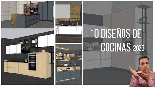 10 diseños de cocinas con MEDIDAS [upl. by Yemarej]