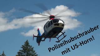 POLIZEIHUBSCHRAUBER MIT USHORN Start Phönix 98 DHPNF Polizeihubschrauberstaffel Niedersachsen [upl. by Eerihs]