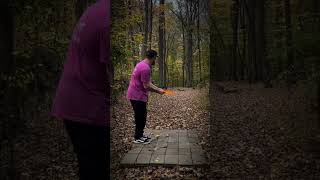 Forehand Flex On A Tight Line  discgolf discgolfer discgolfcourse [upl. by Eninnej]