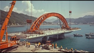 Biggest Bridge Construction Process  Modern Heavy Duty Bridge Equipment 26 [upl. by Einnok]