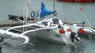 Sailing Hydrofoil CATRI 24 trimaran  Latvia to England [upl. by Tirrag104]