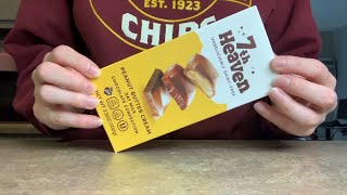 ASMR Chocolate Tapping amp Scratching  7th Heaven Peanut Butter Cream Chocolate Bar [upl. by Cedell424]