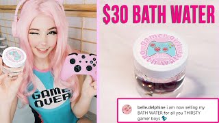 Belle Delphine Is Selling Bottles Of Her Bathwater To Thirsty Fans [upl. by Yeldua277]