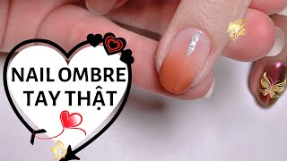 Ombre nail đẹp  Cách làm nail ombre trên tay thật [upl. by Gaylene]