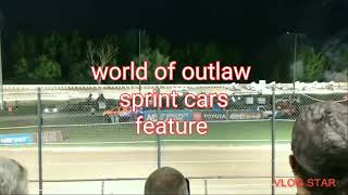 weedsport speedway world of outlaw sprint cars night features [upl. by Enellij]