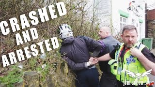 UK MOPED THIEF CRASH AND ARRESTED [upl. by Dnumsed]