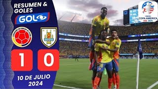 COLOMBIA vs URUGUAY 10 🏆 Semifinal Copa America 2024 🎙️ GOL CARACOL [upl. by Meean308]