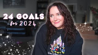 24 Goals for 2024 amp 2023 Recap  mental health career fitness creator amp travel goals [upl. by Green436]