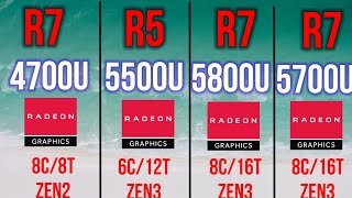 R5 5500U 15W VS R7 5700U 15W VS R7 5800U 15W VS 4700U 15W ON 1080P LOWEST QUALITY AMD FASTET APU [upl. by Materi103]