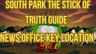 South Park The Stick Of Truth News Office Key Location [upl. by Onirefes]