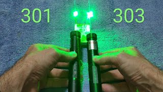 301  303 Green Laser Pointer 5mW Vs Match Stick [upl. by Jud]