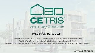 Webinář CETRIS Obklady stavebních konstrukcí deskami CETRIS [upl. by Atalanta]