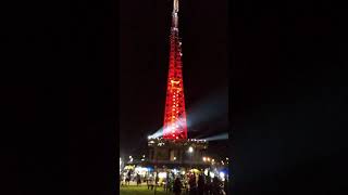 Torre de tv Brasília iluminada com cantada de natal [upl. by Nylacaj857]