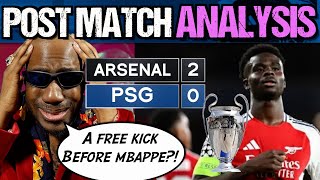 Arsenal PSG REACTION Post Match Analysis  Saka Free Kick Before Mbappe Saliba and Gabriel are 💯 [upl. by Ozzy343]