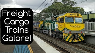 Sydney Trains Vlog 1502 FreightCargo Trains Galore [upl. by Hsemar226]