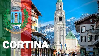 4K Walking Tour ❄️ Cortina dAmpezzo ❄️ Belluno Italia ❄️ Travel Vlog [upl. by Bonney]