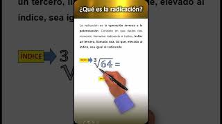 Que es la radicación en matemática  Radicación de números naturales y enteros  radicacion [upl. by Hank]