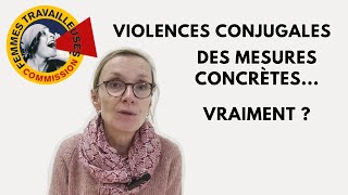 Violences conjugales  Des mesures concrètes Vraiment [upl. by Dammahum]