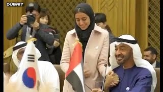 His Highness Sheikh Mohamed bin Zayed Al Nahyan reaction when a young woman interrupted his meeting [upl. by Adnauqahs]