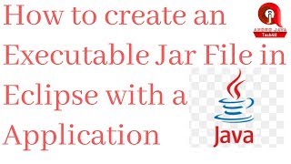 Executable Jar File in Eclipse IDE  How to create an Executable Jar File in Eclipse with Java App [upl. by King]