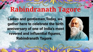 Speech on Rabindranath Tagore in English 2024 10 Lines on Rabindranath Tagorerabindranathtagore [upl. by Cung]