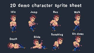 Free 2D Demo Animation Character [upl. by Ailekahs]