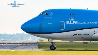 B747400F KLM Cargo PHCKC  Taxi amp TakeOff  Schiphol Airport RWY 18L  4K [upl. by Aneerol185]