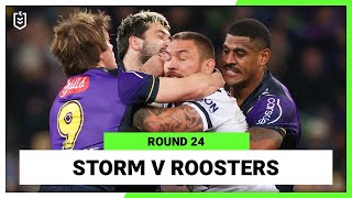 NRL Melbourne Storm v Sydney Roosters  Round 24 2022  Full Match Replay [upl. by Oniratac]