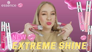 NEW essence EXTREME Shine Volume Lipgloss ✨ All 15 Shades Swatched 💋 Cosmetix [upl. by Esirehs]