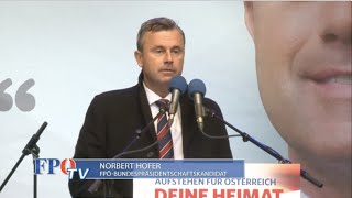 Norbert Hofer  Wahlauftakt in Kapfenberg  242016 [upl. by Nahtnanhoj368]