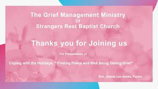 SRBCKC Strangers Rest Baptist Church Special Presentation Coping with The Holidays [upl. by Mirak]