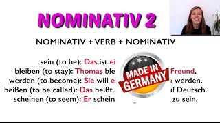 THE NOMINATIVE part 2 NOMINATIVE VERBS LIKE quotSEINquot AND quotBLEIBENquot [upl. by Elisha]