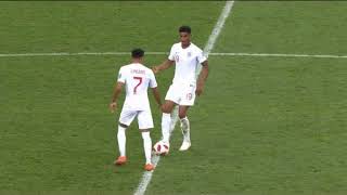 Lingard amp Rashford quick kickoff against Croatia at World Cup 2018 semi final [upl. by Ecenaj]