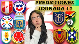 PREDICCIÓN Y PREVIA ELIMINATORIAS MUNDIAL 2026🌎⚽  JORNADA 11🔥 [upl. by Belac]