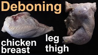 Deboning Chicken Breast Leg amp Thigh [upl. by Anelat361]