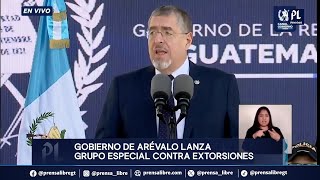 Bernardo Arévalo llama a grupos de extorsionistas como quotenemigos del Gobiernoquot y pone en marcha plan [upl. by Reave]