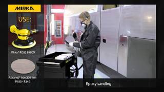 Sanding of stainless steel and epoxy coating [upl. by Marian]